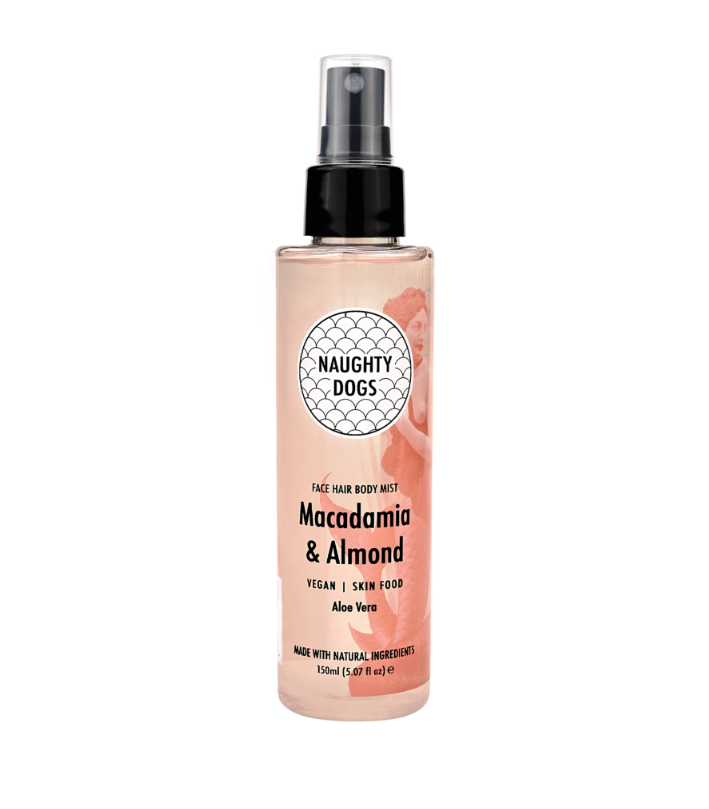 FACE HAIR BODY MIST MACADAMIA & ALMOND 150ml - Naugthy Dogs
